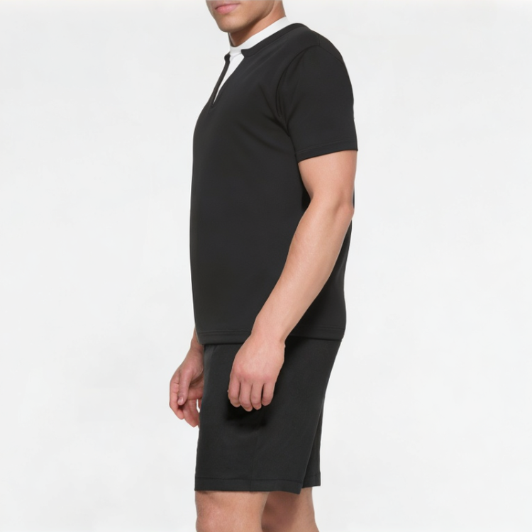 Casual Fake Two-Piece Small V-Neck Short-Sleeved Shirt 