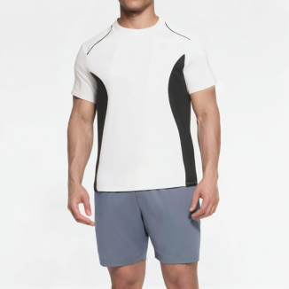 Simple And Versatile Colorblock Short Sleeves 