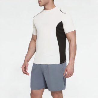 Simple And Versatile Colorblock Short Sleeves 