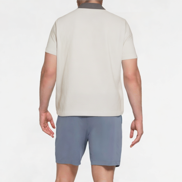 Ice Silk Knitted Patchwork Short Sleeves