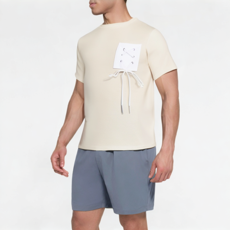 Trendy Irregular Splicing Short Sleeves