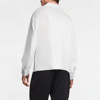 Spliced ​​Striped Irregular Shirt 