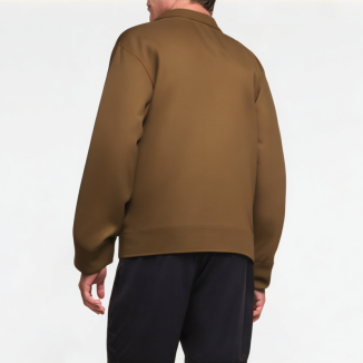 False Two-Piece Layered Deep V Shirt 