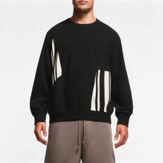 Men's Sweatshirt With Contrasting Stripes 