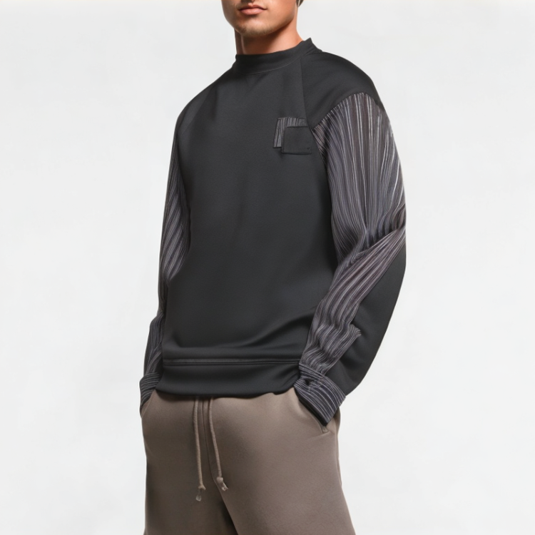 Men's Striped Round Neck Sweatshirt 