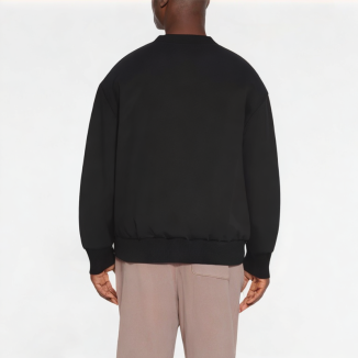 Daily Half-Diagonal Zipper Solid Color Men's Sweatshirt 