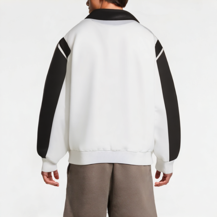 Men's Half-Zip Contrast Raglan Sweatshirt