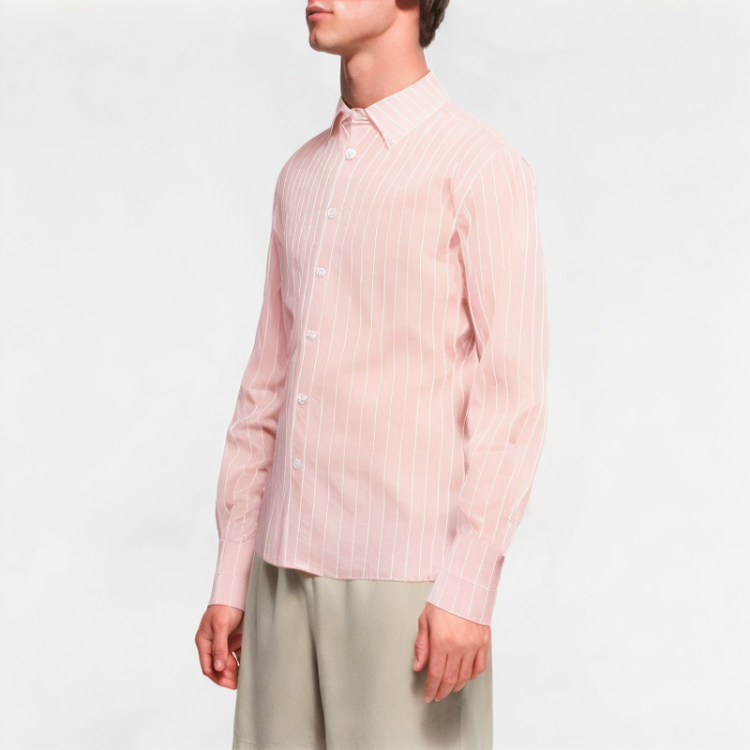Retro Pink Striped Shirt