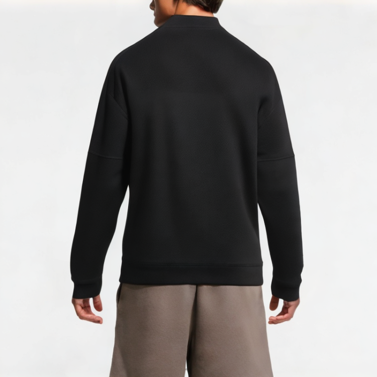 Side Snap Textured Casual Sweatshirt 