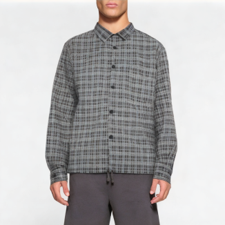 Loose Casual Plaid Lapel Shirt