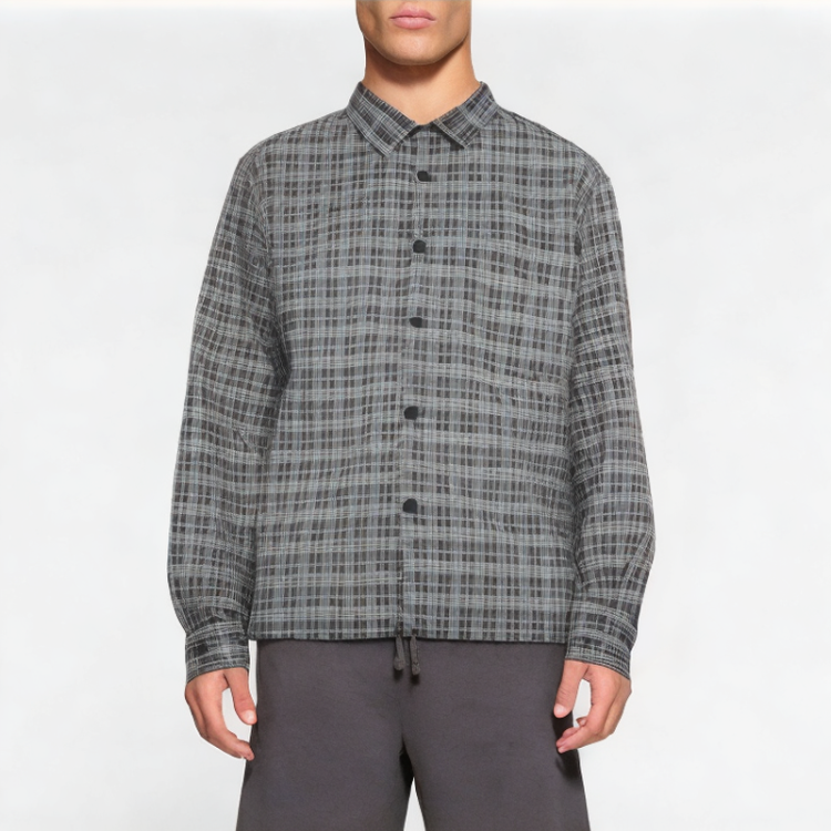 Loose Casual Plaid Lapel Shirt