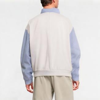 Fake Two-Piece Contrasting Loose Shirt 