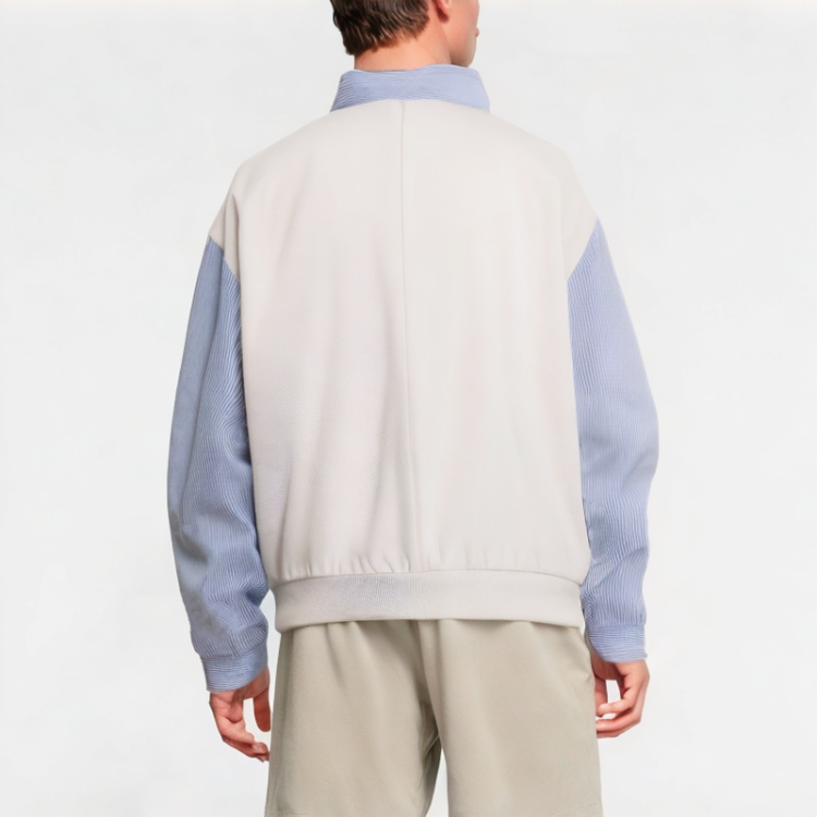 Fake Two-Piece Contrasting Loose Shirt 