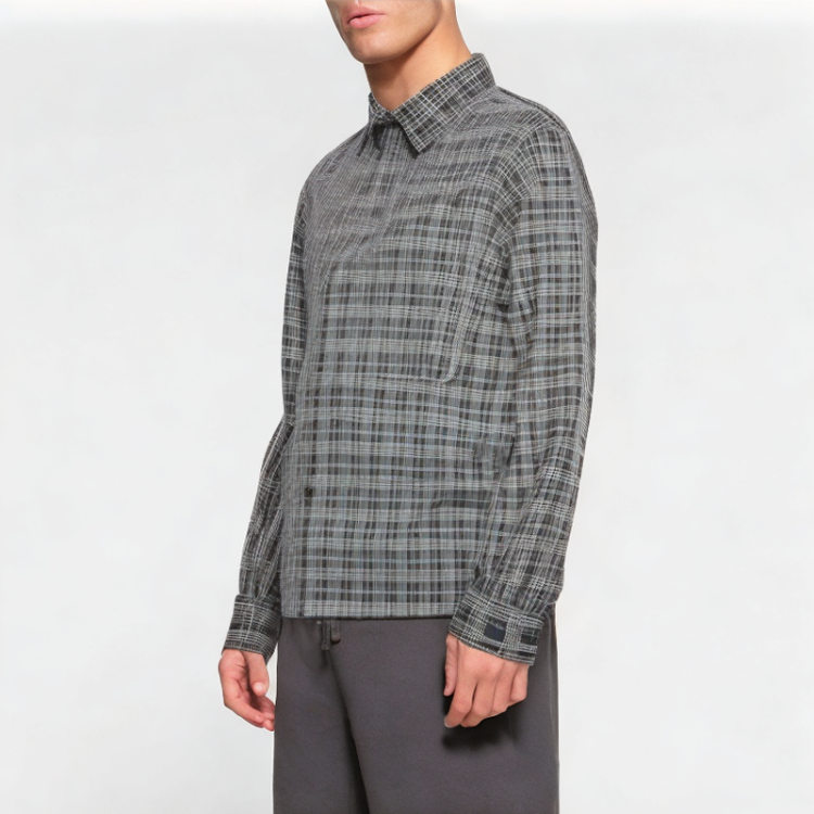 Loose Casual Plaid Lapel Shirt