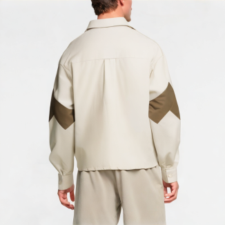 Spring Patchwork Contrast Shirt 