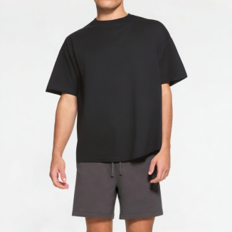 Cotton Round Neck Men's Short Sleeves 