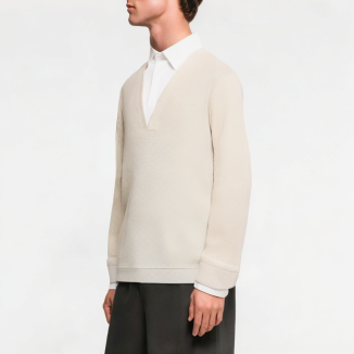 Versatile Pullover Fake Two-Piece Men's Sweatshirt