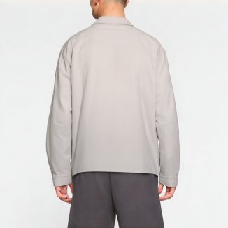 Spring Colorblock Long Sleeve Lapel Shirt