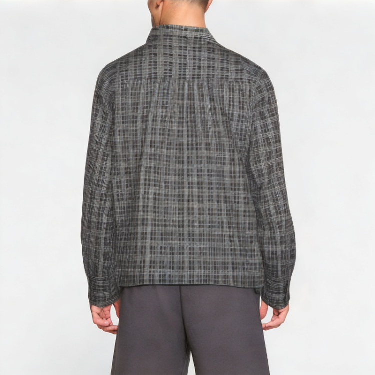 Loose Casual Plaid Lapel Shirt