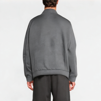 Spring Half-Zip Solid Color Sweatshirt 