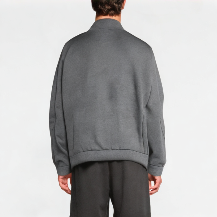 Spring Half-Zip Solid Color Sweatshirt 