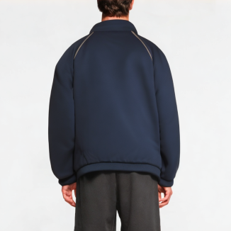 Simple And Versatile Half-High Zipper Sweatshirt