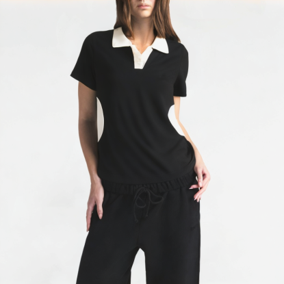 Designer Polo Collar Tie Short Sleeves 