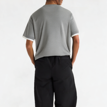 Spliced Contrasting Casual Short Sleeves