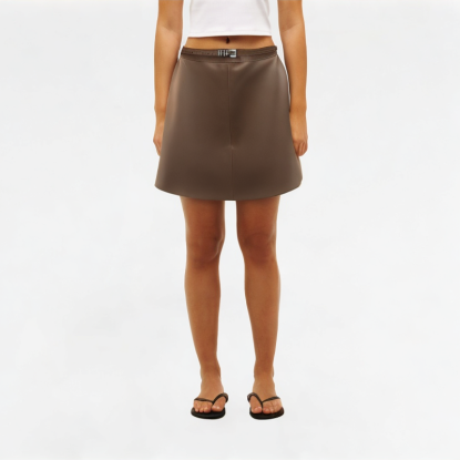 Fashionable And Versatile Pu Leather Skirt
