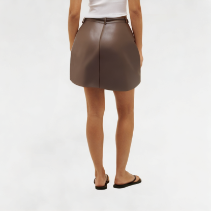 Fashionable And Versatile Pu Leather Skirt