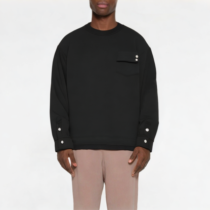 Daily Comfortable Solid Color Men's Sweatshirt 